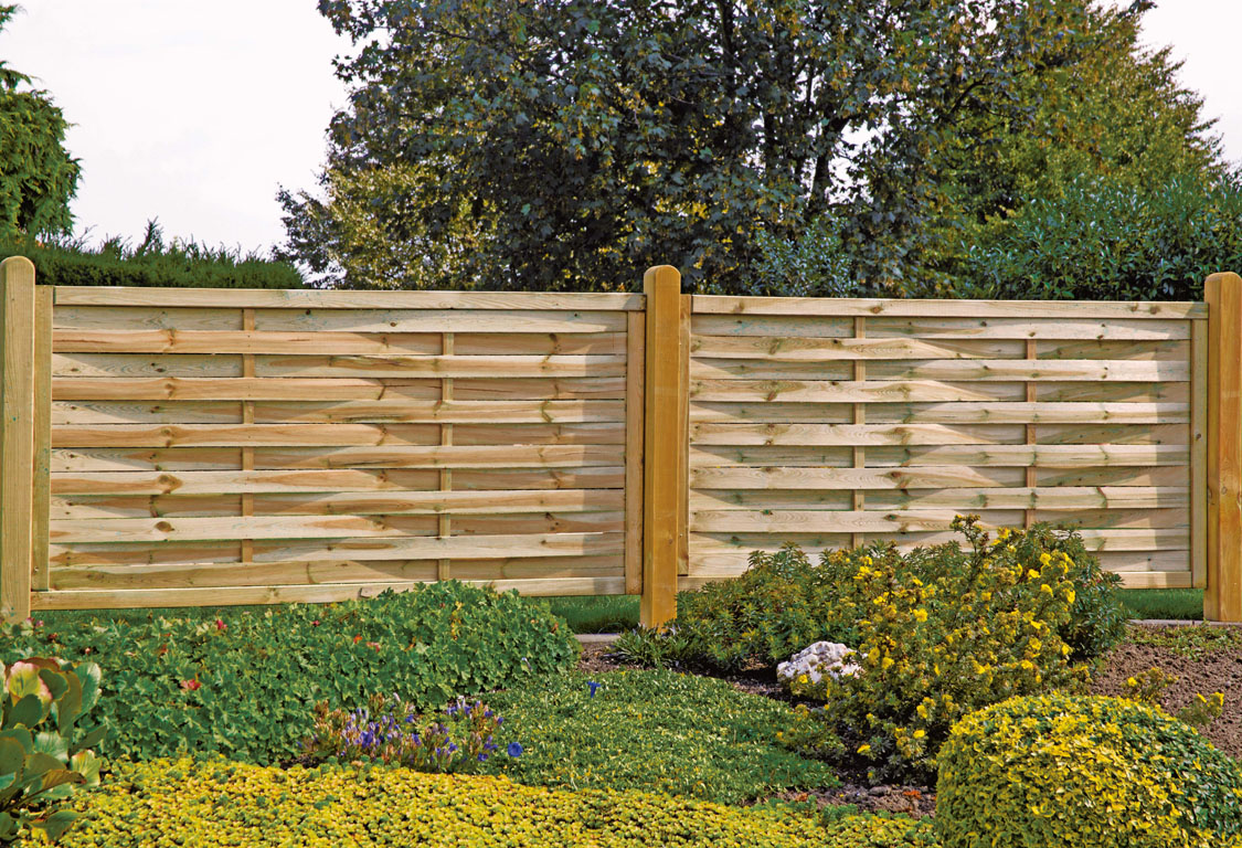 Ambiente mit Lamellenzaun 180 x 90 cm