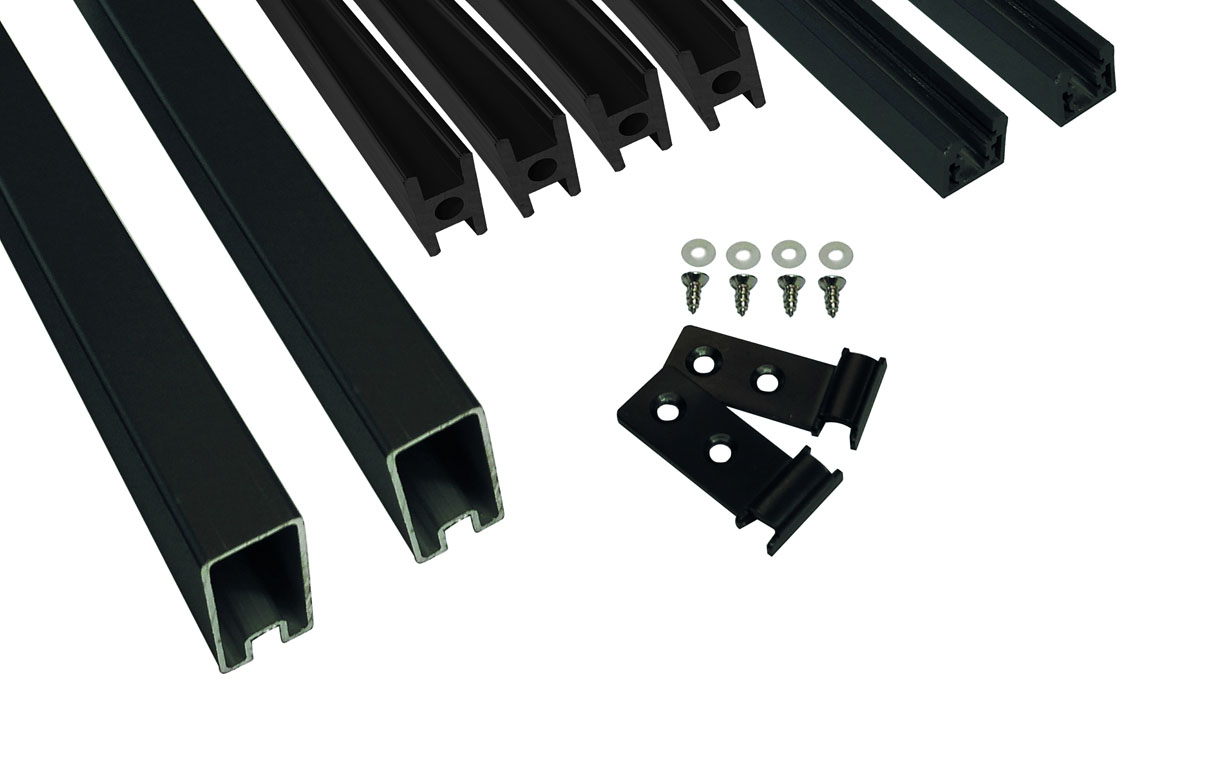 FARÖ-Serie HPL-Steckzaunsystem FARÖ-Serie HPL-Steckzaunsystem aus Aluminium Farbe Anthrazit