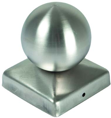 Pfostenabdeckung aus Metall 9 x 9 cm Pfostenabdeckung aus Metall 9 x 9 cm aus Stahl Farbe edelstahl