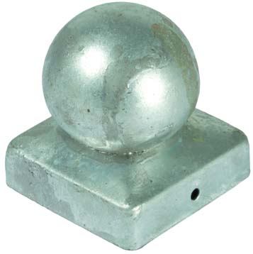 Pfostenabdeckung aus Metall 7 x 7 cm aus Stahl Farbe feuerverzinkt