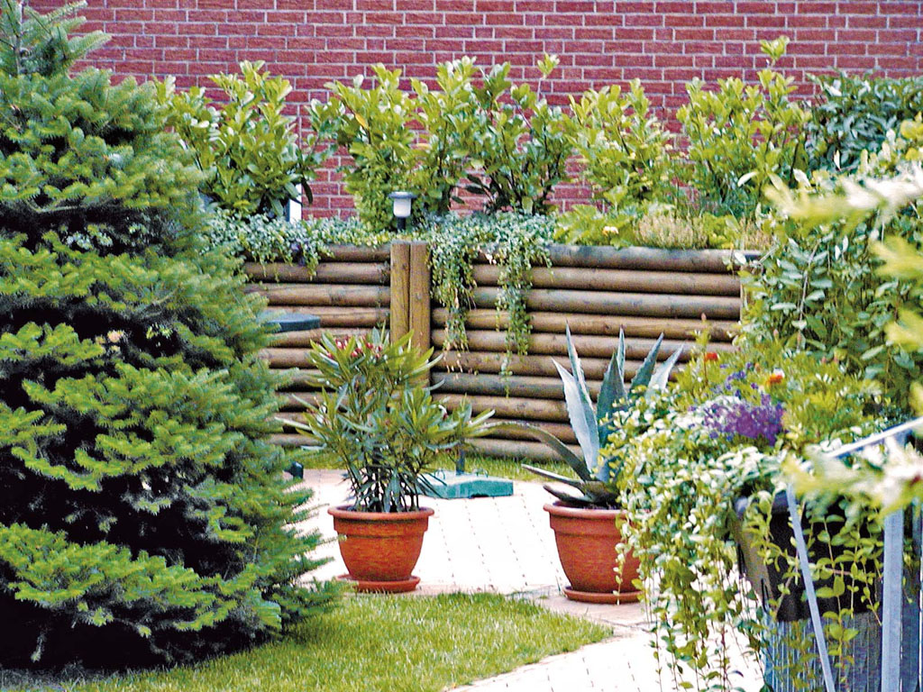 Ambiente mit Palisade 14 x 250 cm