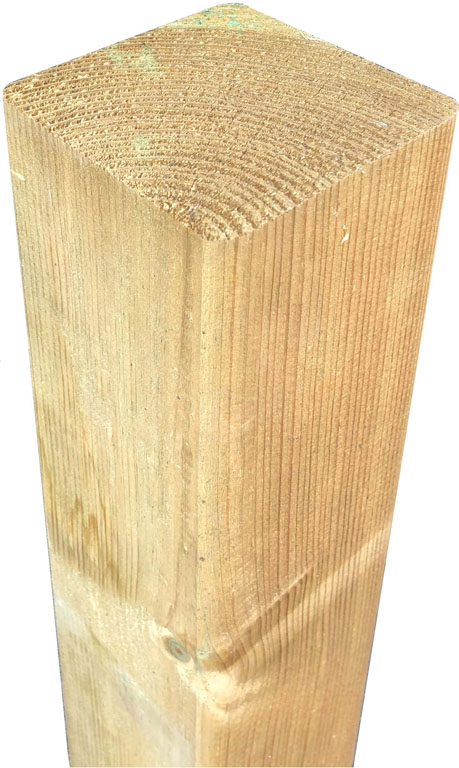 Kantholzpfosten Kantholzpfosten aus Kiefer/Fichte Farbe grün