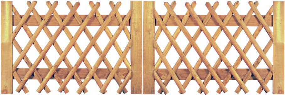 Jägerzaun Doppeltor 300 x 100 cm