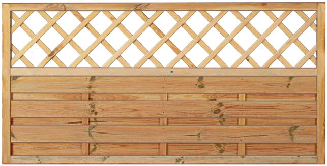Maxi-Massiv Ranki 180 x 90 cm Ambiente mit Zaunset MEMPHIS 1