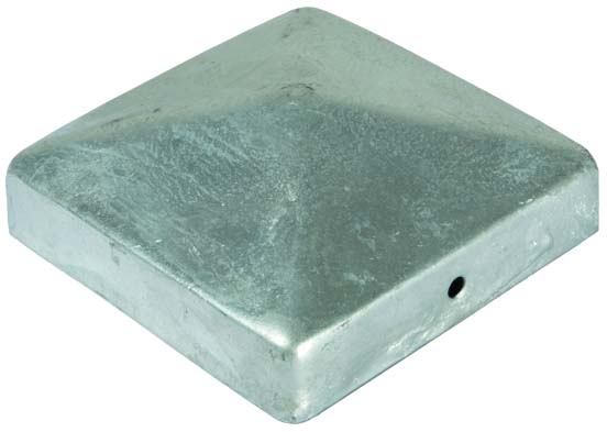 Pfostenabdeckung aus Metall 9 x 9 cm aus Stahl Farbe feuerverzinkt