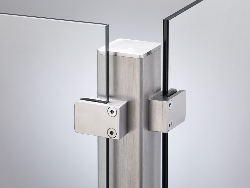 VETRO Eckpfosten V4A VETRO Eckpfosten V4A aus Edelstahl Farbe silber