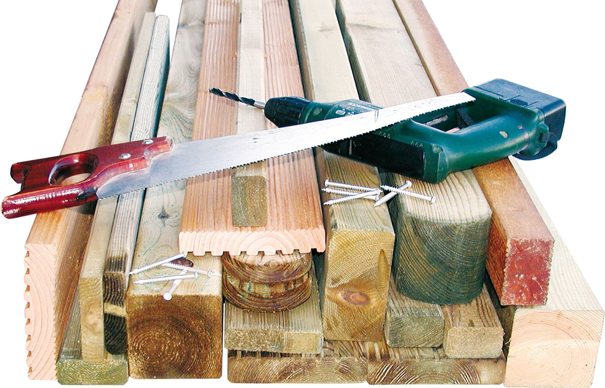 Ambiente mit Konstruktionsholz