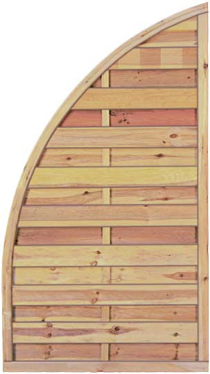 Maxi-Bogen Abschluß 90 x 160 cm Ambiente mit Zaunset MADISON 8