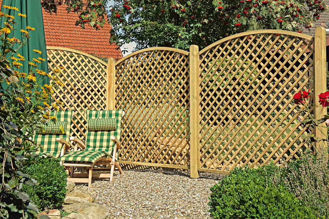 Ambiente mit Bogen-Rankzaun-Serie 180 x 180/160 cm