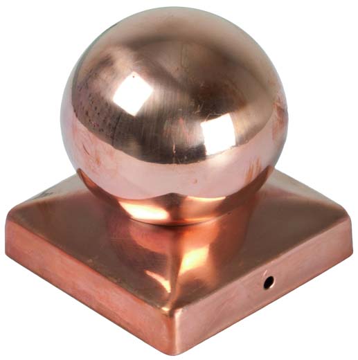 Pfostenabdeckung aus Metall 9 x 9 cm aus Stahl Farbe kupfer