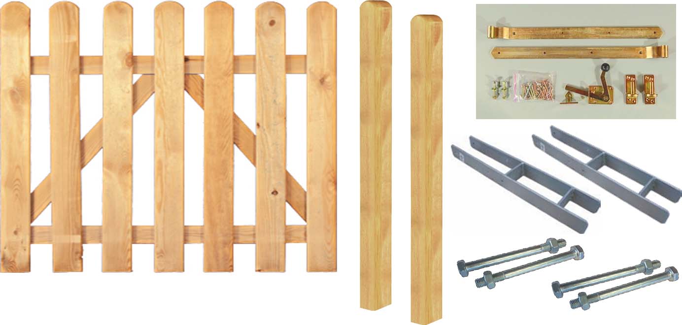 HOUSTON Tür Zaunset HOUSTON Tür, 1 x Heiko Tür 100/80 aus Kiefer|Fichte Farbe kdi