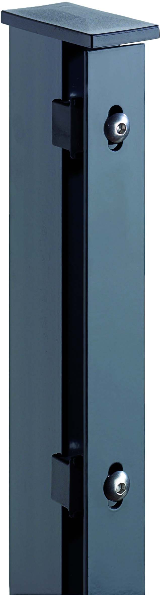 JERRY Eck-Zaunpfosten RAL 7016 anthrazit JERRY Eck-Zaunpfosten RAL 7016 anthrazit aus Stahl Farbe anthrazit