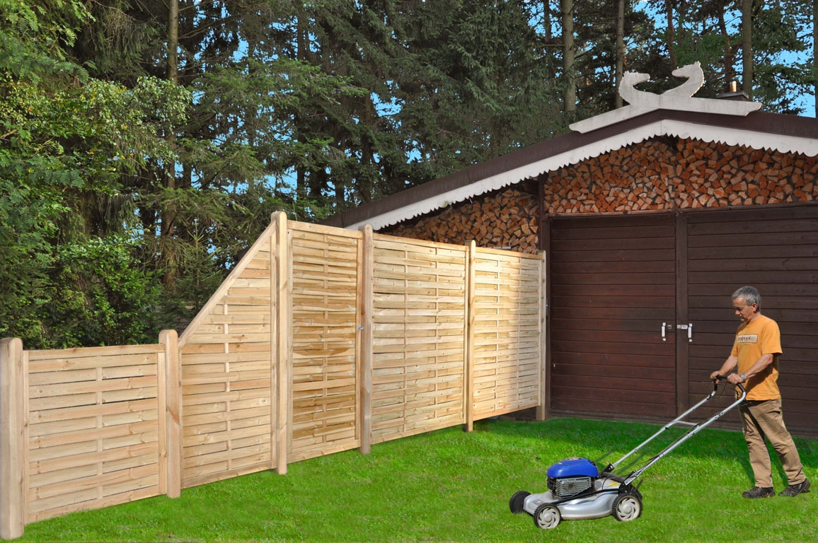 Ambiente mit Lamellenzaun 100 x 120 cm